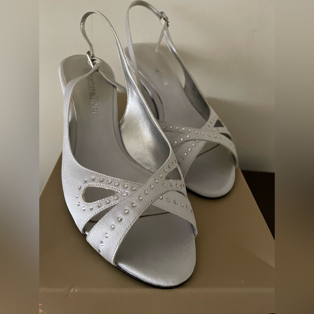 Naturalizer brushed satin shoes with rhinestones are from 2012